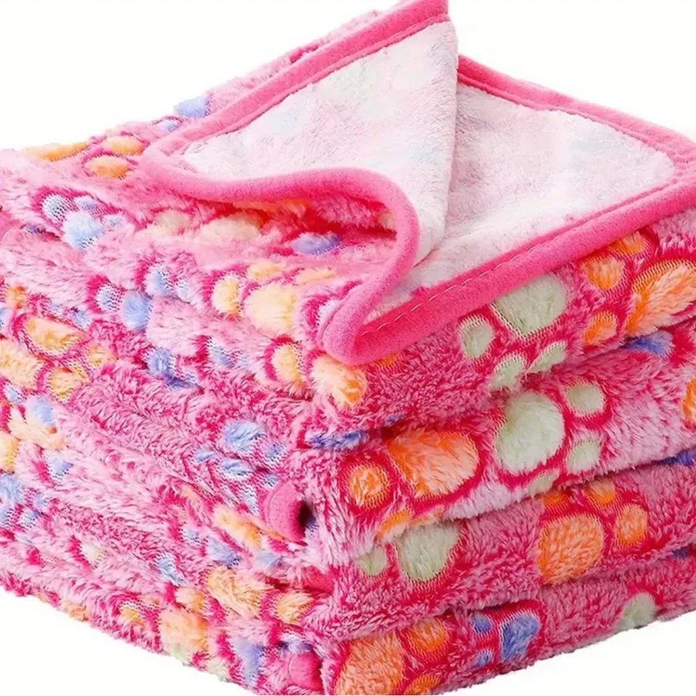 Pet blanket with paw prints, NWT
